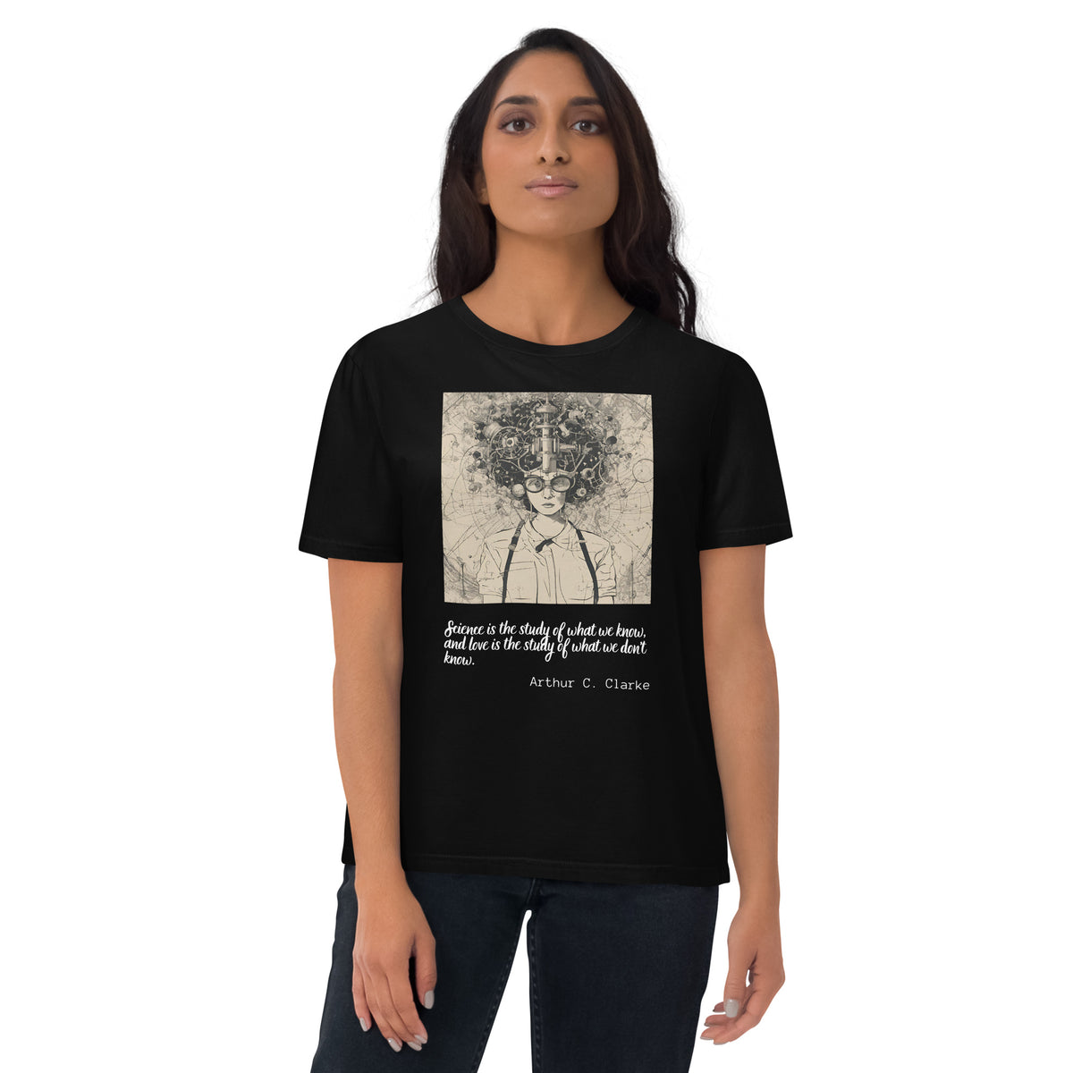 Arthur C. Clarke Quote Valentines Day Collection Unisex organic cotton t-shirt