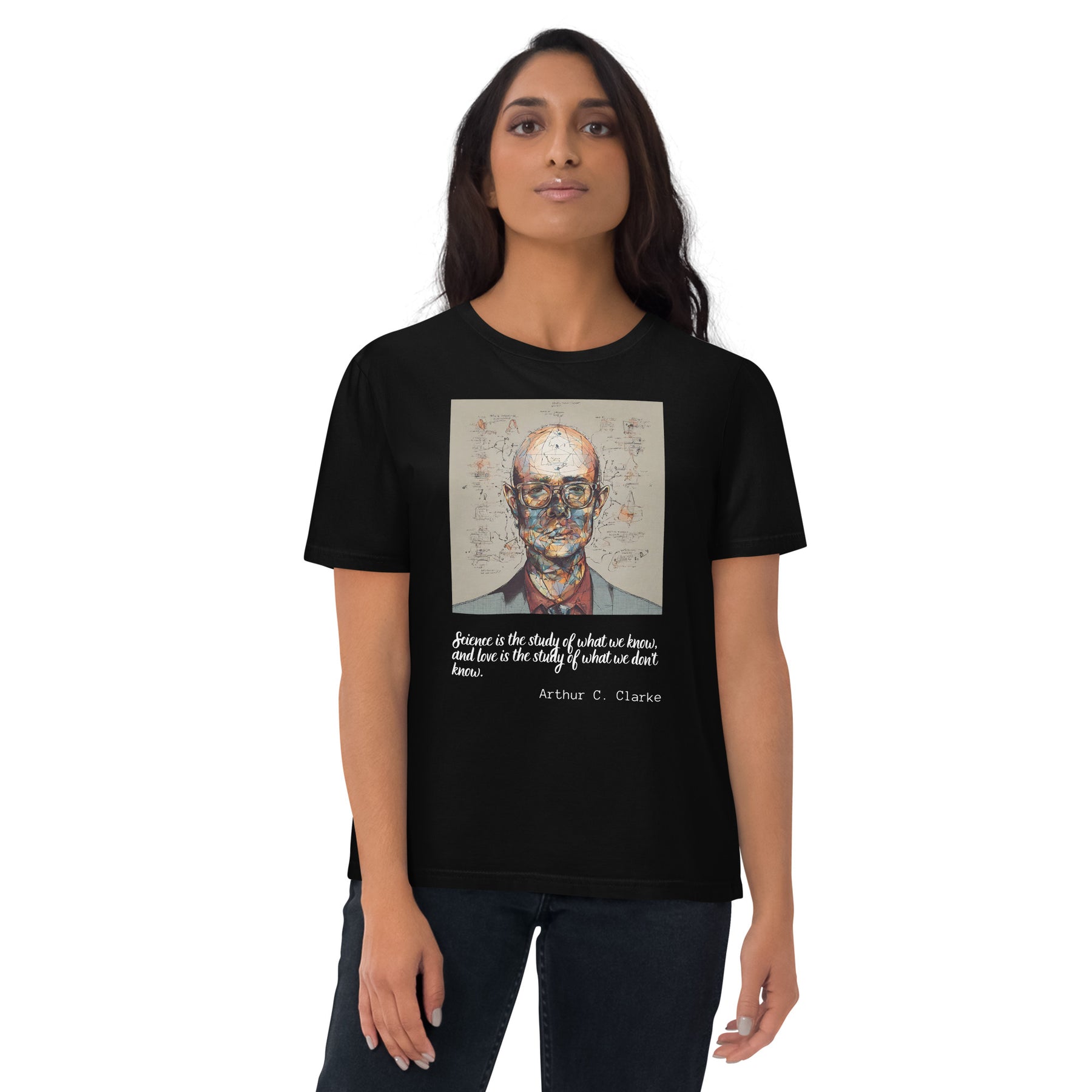 Arthur C. Clarke Quote Valentines Day Collection Unisex organic cotton t-shirt