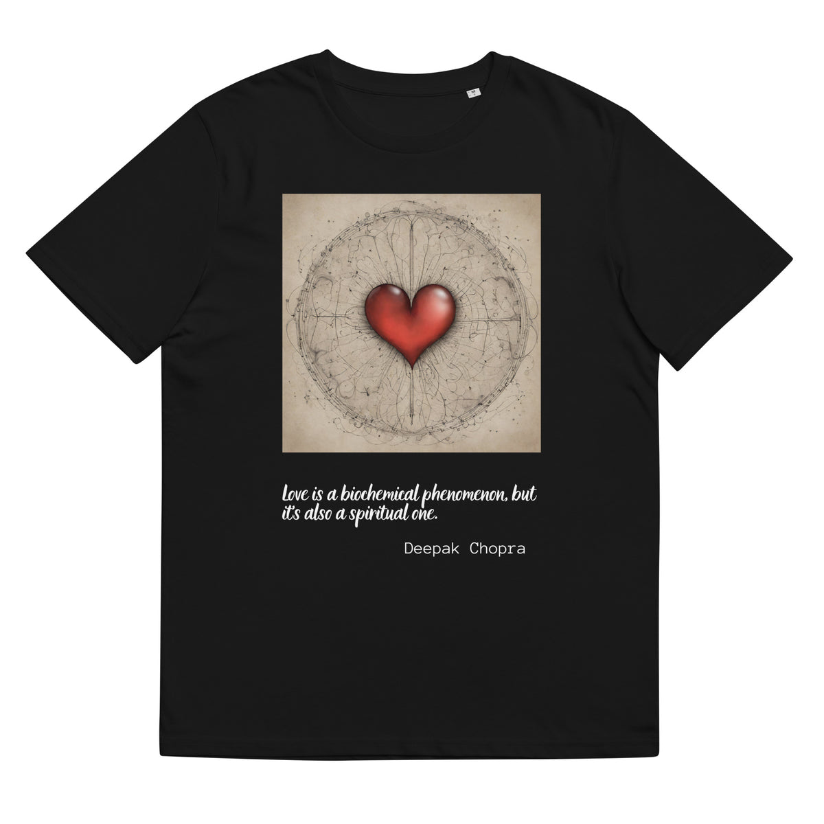 Deepak Chopra Quote Valentines Day Collection Unisex organic cotton t-shirt