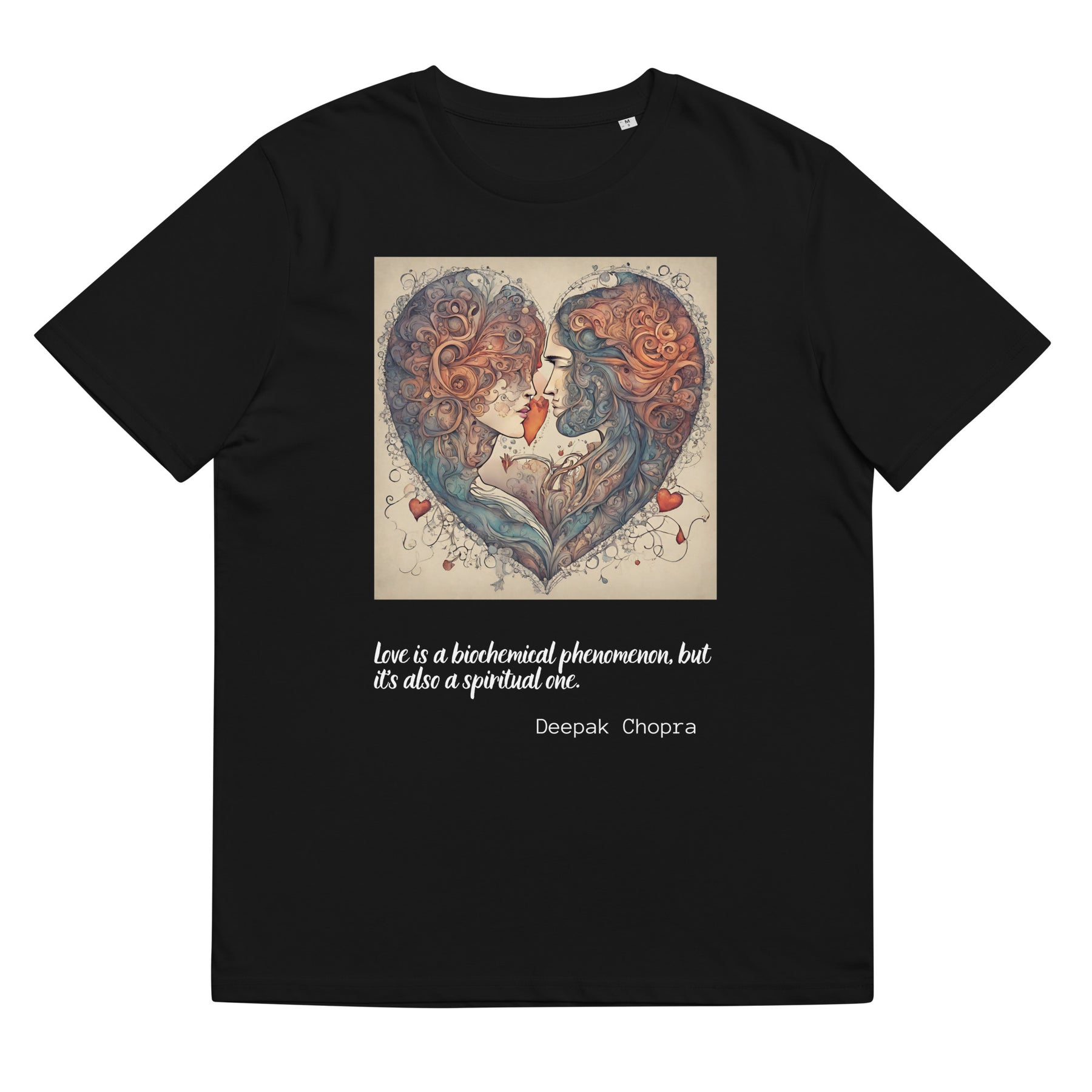 Deepak Chopra Quote Valentines Day Collection Unisex organic cotton t-shirt