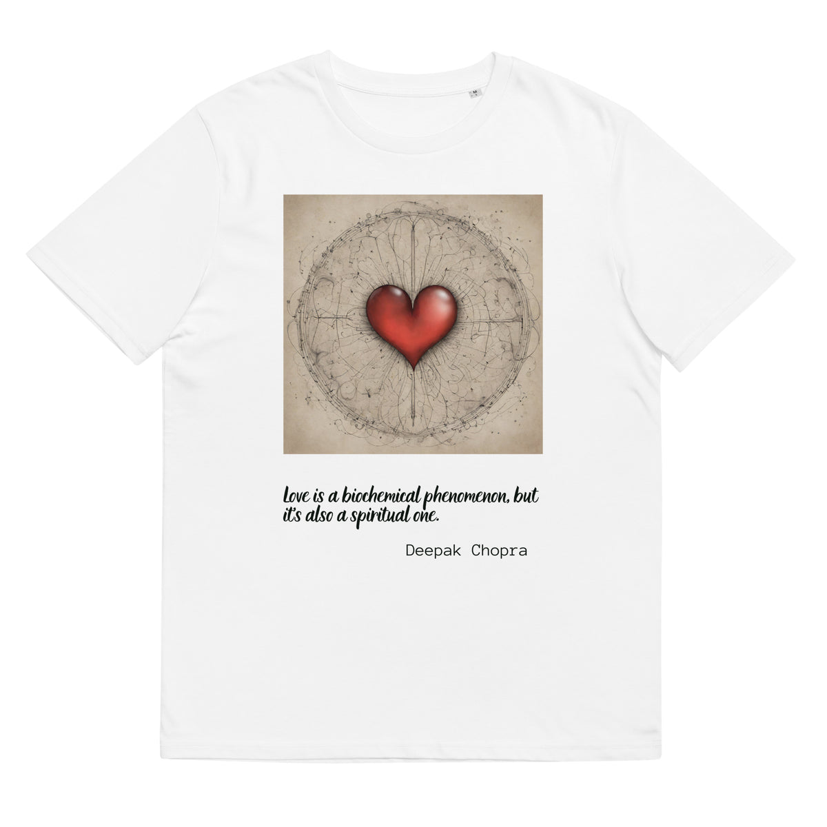 Deepak Chopra Quote Valentines Day Collection Unisex organic cotton t-shirt