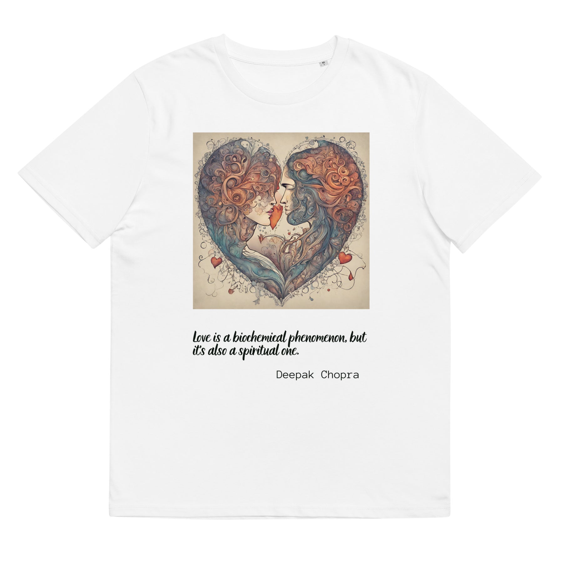 Deepak Chopra Quote Valentines Day Collection Unisex organic cotton t-shirt