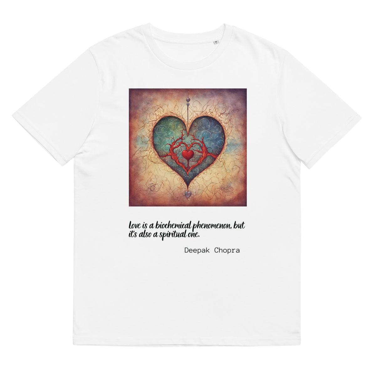 Deepak Chopra Quote Valentines Day Collection Unisex organic cotton t-shirt