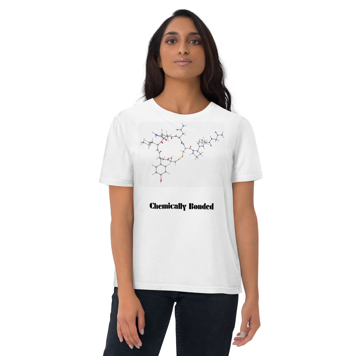 Chemistry Enthusiasts: "Chemically Bonded" T-Shirt Unisex organic cotton