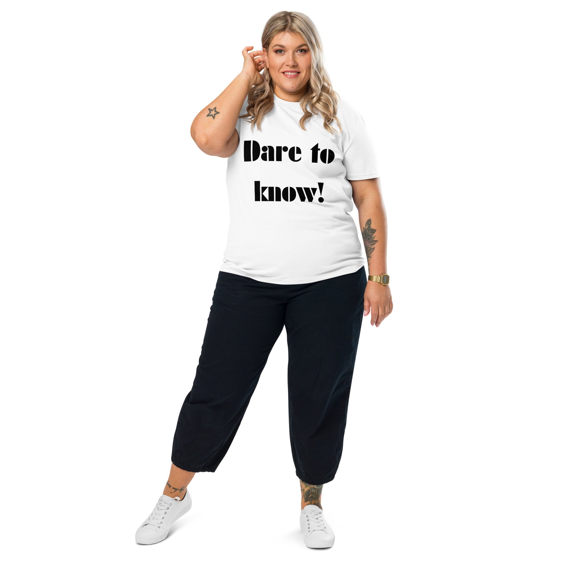 Dare to know! Unisex organic cotton t-shirt