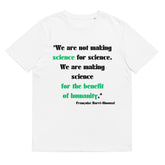 For Humanity's Benefit: Science Advocacy T-Shirt Unisex organic cotton t-shirt