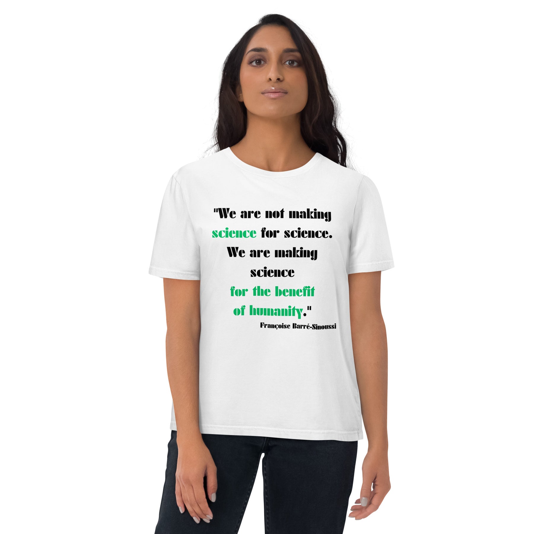 For Humanity's Benefit: Science Advocacy T-Shirt Unisex organic cotton t-shirt