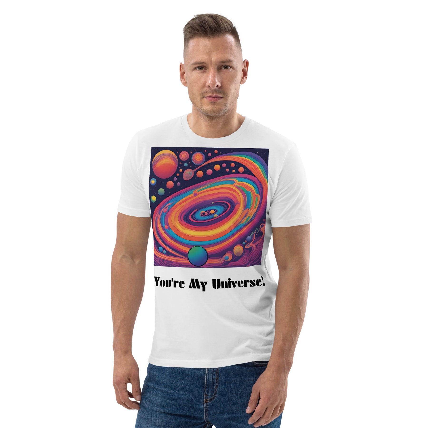 Astronomy Lovers: "You're My Universe" T-Shirt Unisex organic cotton t-shirt